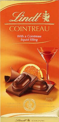 Milk chocolate with a cointreau liquid filling