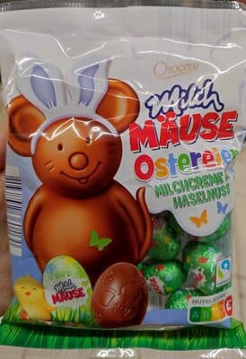 Milchmäuse Ostereier - Milchcreme mit Haselnuss