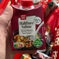 haltbare sahne 15% fett
