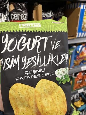 Harras Yoğurt Ve Mevsim Yeşillik Çeşnili Patates Cips